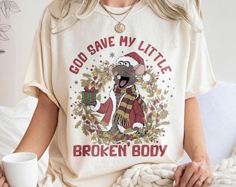 God Save My Little Broken Body Shirt, Rizzo the Rat Muppet Tee, Disney Rizzo the Rat Christmas, The Muppet Christmas Carol T-Shirt