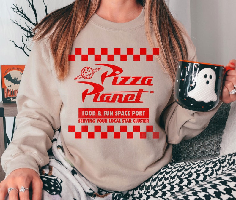 Toy Story Pizza Planet Checkered Logo Shirt Walt Disney World Shirt Gift Ideas Men Women image 3