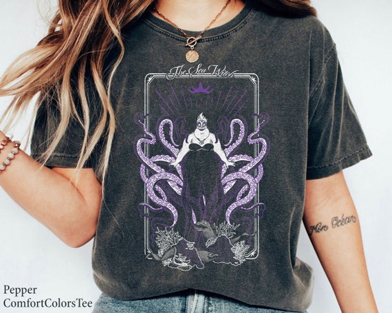 The Little Mermaid Ursula Tarot Card Poster Shirt Walt Disney World Shirt Gift Ideas Men Women