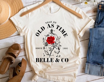 Tale As Old As Time Since 1991 Belle & Co Beauty And The Beast Shirt Family Matching Walt Disney World Shirt Gift Ideas Men Women