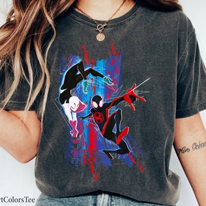 Spider-Man Miles and Gwen Shirt Across the Spider-Verse Shirt Spider Man Miles Morales Shirt, Superhero Comic Great Gift Ideas Men Women