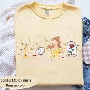 Watercolor Disney Belle Princess Shirt, Beauty and the Beast Tee, Tale as old as time, Girly aesthetic Disney Girls trip tee, Magic Kingdom