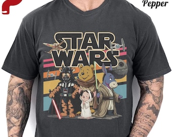 Star Wars x Winnie the Pooh T-Shirt, Tigger Vader Eeyore Jedi Tee, Retro Star Wars Shirt, Hollywood Studios Shirt