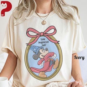Some Imagination Huh? Shirt - Wizard Mickey in Marching Pose Tee - Vintage Mickey Mouse Tshirt - Retro Cartoon Magic Shirt for Disney Fans