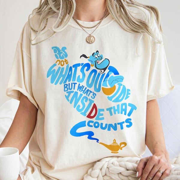 Disney Aladdin Genie Out Bottle Quote Graphic Shirt Family Matching Walt Disney World Shirt Gift Ideas Men Women