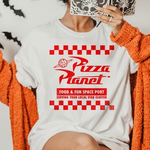 Toy Story Pizza Planet Checkered Logo Shirt Walt Disney World Shirt Gift Ideas Men Women image 6