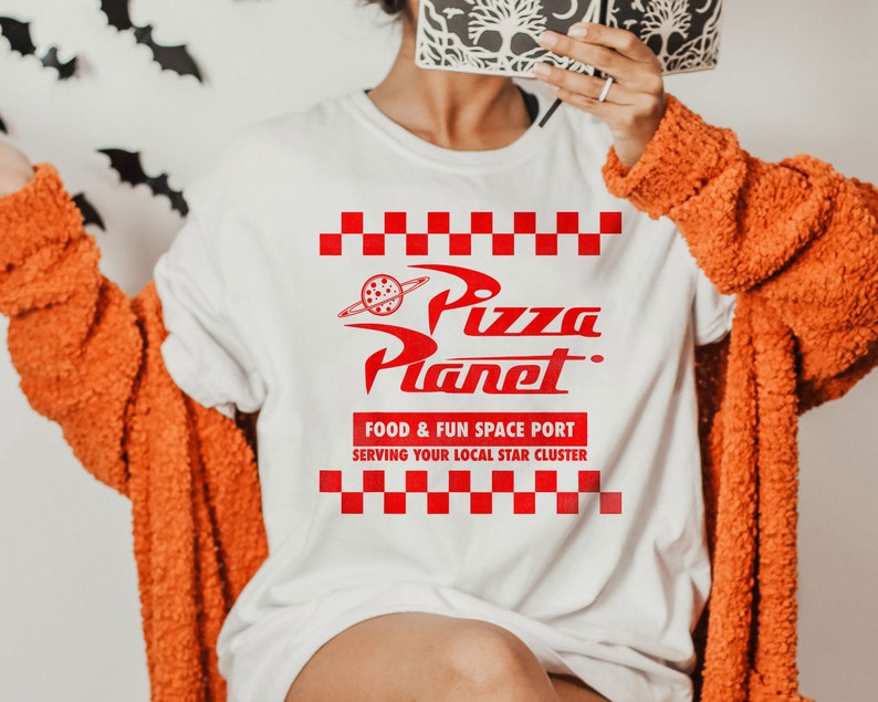 Toy Story Pizza Planet Checkered Logo Shirt Walt Disney World Shirt Gift Ideas Men Women image 6