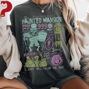Retro The Haunted Mansion T-Shirt, Hitchhiking Ghosts Leota Disney Halloween Tee, Disney Halloween 2025 Tee, Halloween Matching Family Shirt