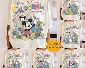 Customize 25th Anniversary of Disney California Adventure Shirt, Mickey & Friends T-Shirt, Disneyland Park Outfit, Family Trip Matching Tee