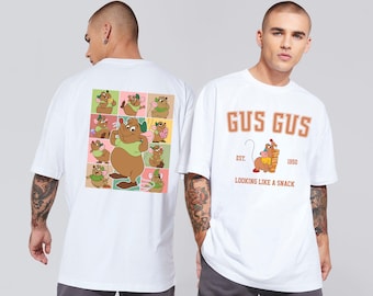 Camiseta de dos caras de Gus Gus Mouse que parece un bocadillo de Cenicienta Camiseta familiar a juego de Walt Disney World Ideas de regalo para hombres y mujeres