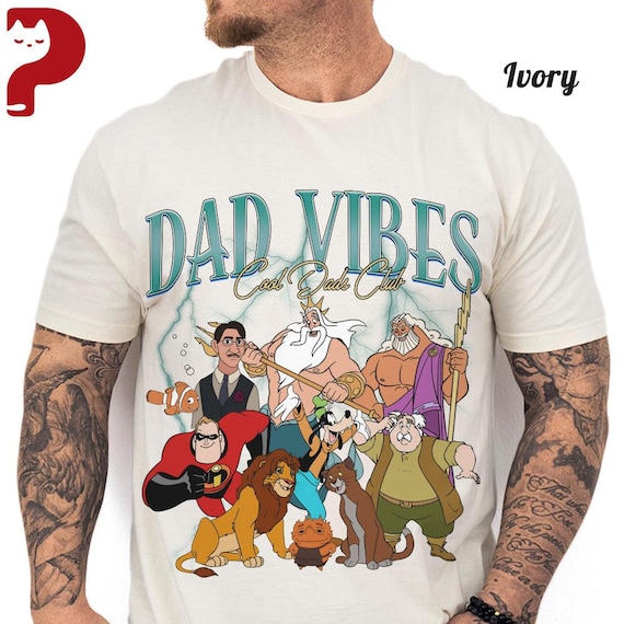 Dad Vibes T-shirt, Cool Disney Dads Club Shirt, Father's Day Gift From Kids, Disney Dad T-shirt, Lion King Hercules Zeus Goofy Shirt