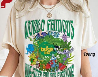 Bug-Sized Fun for Everyone T-Shirt, A Bug’s Life Family Tee, Retro Pixar Shirt, Disneyland Group Trip 2025 Shirt
