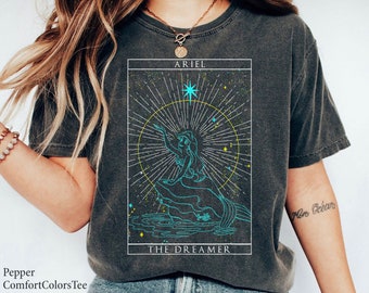 The Little Mermaid Ariel The Dreamer Tarot Card Shirt Walt Disney World Shirt Gift Ideas Men Women