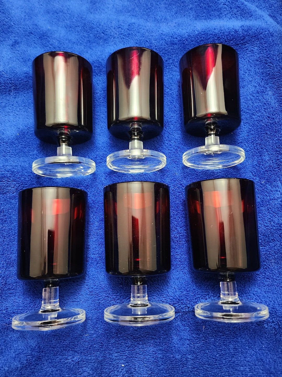 ruby-red-wine-champagne-glasses-made-by-arcoroc-luminarc-in-etsy