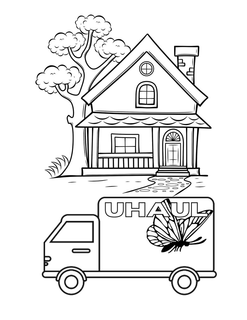 Lesbian Bisexual Uhaul Joke Printable Downloadable Coloring Book Page ...