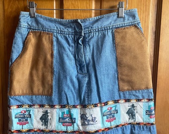 Made to Order Rodeo Patchwork skirt / Cowgirl Skort