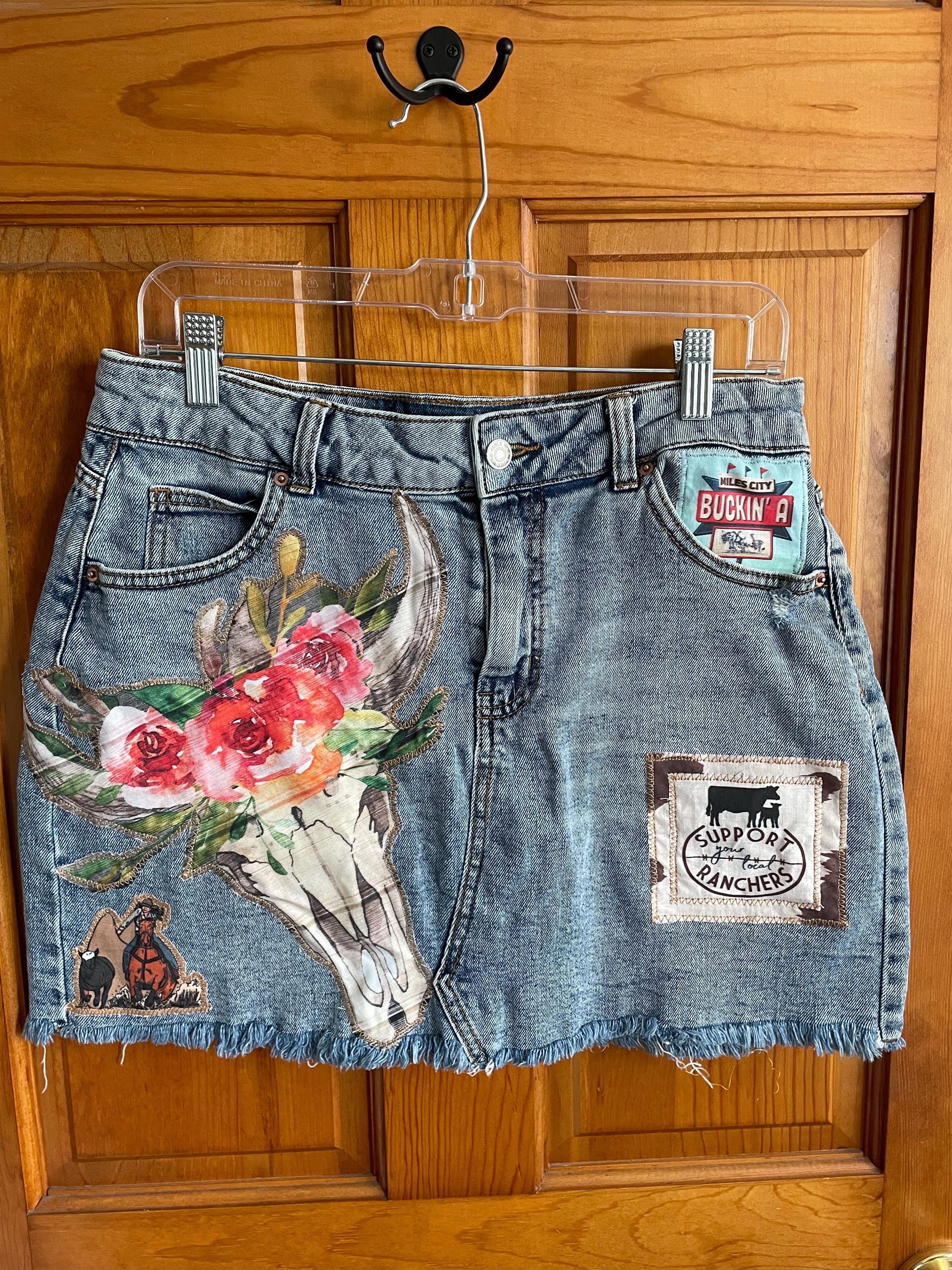 Rodeo Cow Hide Denim Short