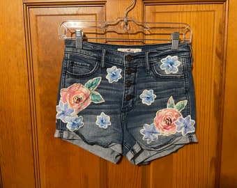 Upcycled Hollister Patchwork Denim Shorts