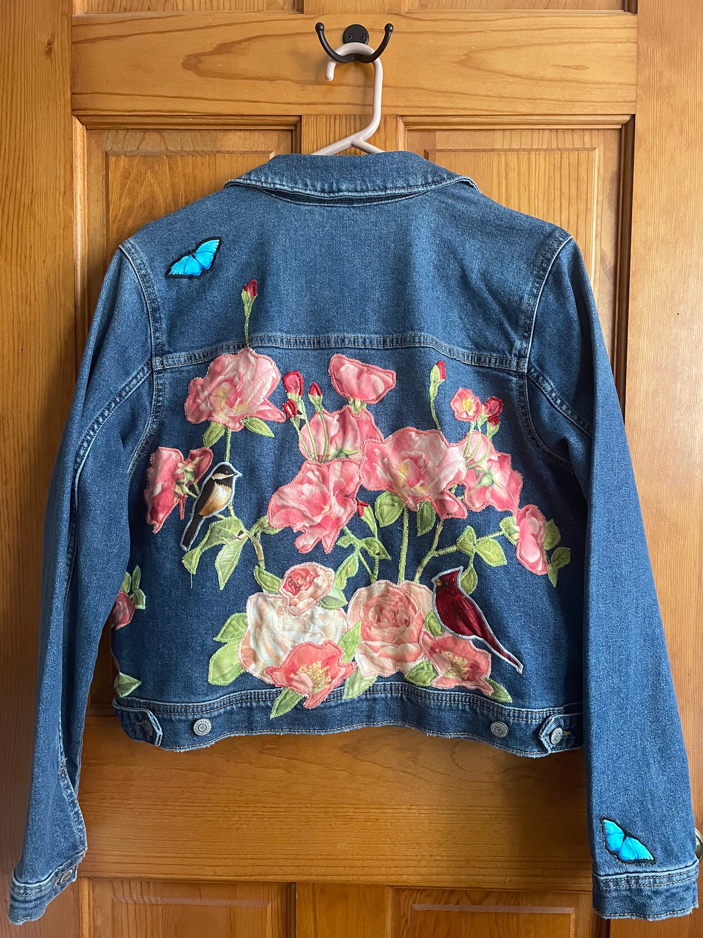 Made to Order / the Susie Denim Jacket / Floral Handmade Patchwork