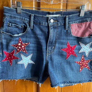 Made to Order Only Stars and Stripes Cutoff Shorts / 4th of July Shorts / Patriotic shorts / Stars and Stripes