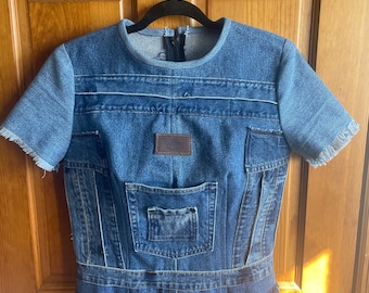 Upcycled Handmade Denim Tee