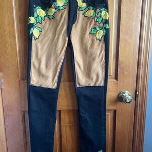 Made to order Upcycled Denim Lemon Chaps