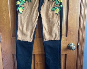 Made to order Upcycled Denim Lemon Chaps