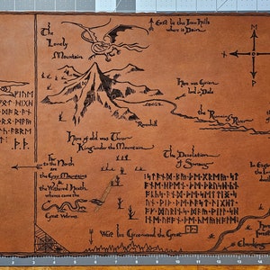 Thror&#39;s Map (Rough edged) - Leather