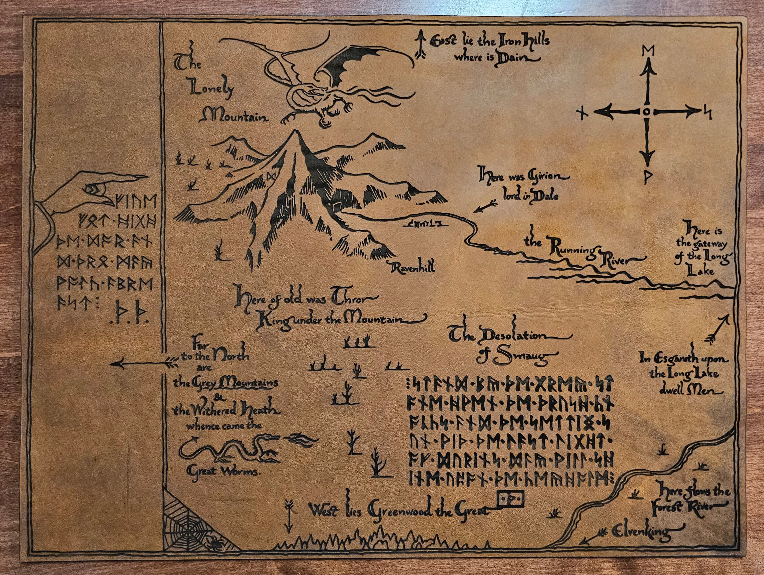 Leather Thror s Map Large Etsy
