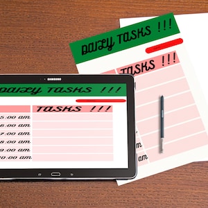Daily Task Planner, Printable or Digital - Organize your day to get the most out of it!