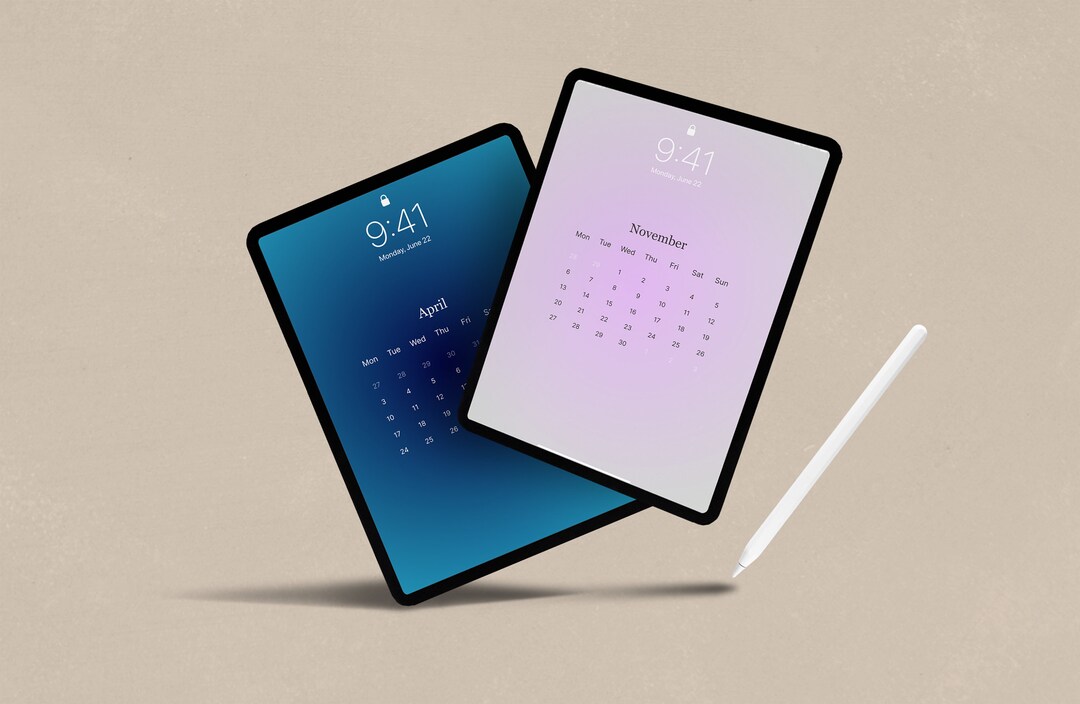 2022, 2023 iPad Wallpaper Calendar Minimalist Calendar Aesthetic Calendar Monthly Calendar