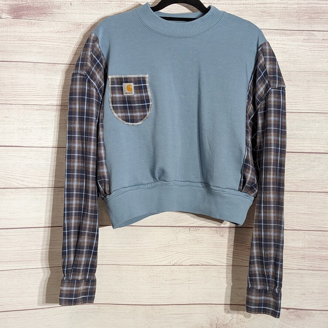 Carhartt Rework Cropped Flannel - Etsy