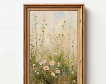 Wildflower Printable Wall Art,  Cottagecore Decor, Digital Download