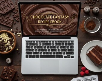 E-bok med chokladfantasirecept – 20 dekadenta recept (digital nedladdning)