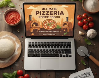 Recetario de pizza casera (ebook) - Descarga digital / Recetas de pizza / Pizza artesanal, masa, salsa y aderezos