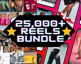 Paquete de más de 25.000 reels para redes sociales: IA, motivación, arte (descarga digital)