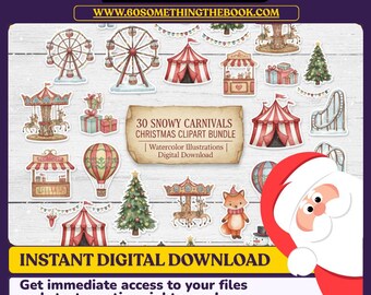 30 imágenes prediseñadas navideñas de carnavales nevados