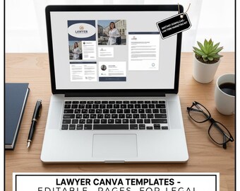 Law Firm Canva Templates – Marketing & Client Docs (Digital Download)
