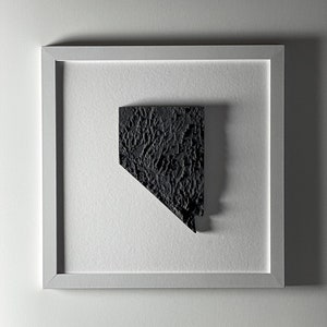 Zustand handgemachte topographische Karte Kunst - 13x13 gerahmte Wand-Dekor - einzigartiges Einweihungsgeschenk