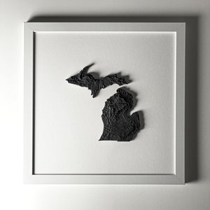 Missouri handgemachte topographische Karte Kunst - 13x13 gerahmte Wanddekoration - Einzigartiges Housewarming Geschenk