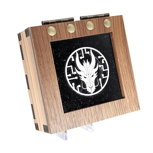 Walnut Wood Coin Display Box: Acrylic Window, Soft Interior