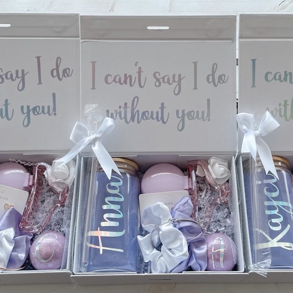 Bridesmaid Proposal Box, Will You Be My Bridesmaid Box, Bridesmaid Proposal Box Personalized in Purple, Lilac, Lavender, Bridesmaid box set