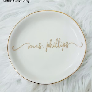 Personalized Jewelry Dish | Custom Ring Dish | Wedding Ring Holder | Anniversary, Birthday, Engagement Gift for Her Custom Name