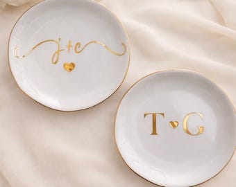 Personalized Jewelry Dish | Custom Ring Dish | Wedding Ring Holder | Anniversary, Birthday, Engagement Gift for Her