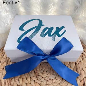 Personalized Gift Box, Custom Empty Box, Gift Box with Name, Pink or White Gift Box for Special Occasion, Bridesmaid Proposal Box image 7