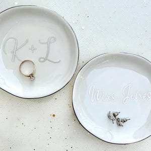Personalized Jewelry Dish | Custom Ring Dish | Wedding Ring Holder | Anniversary, Birthday, Engagement Gift for Her immagine 9