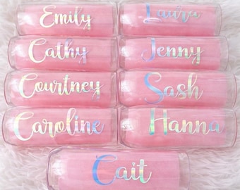 Custom Champagne Flutes | Personalized Plastic Champagne Cups | Plastic Drinkware for Birthday, Bachelorette, or Shower