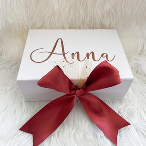 Personalized Gift Box, Custom Empty Box, Gift Box with Name, Pink or White Gift Box for Special Occasion, Bridesmaid Proposal Box image 17