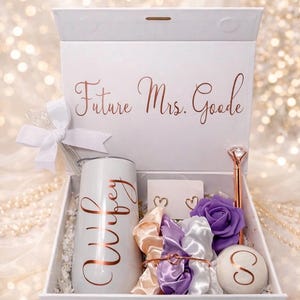 Personalized Bridal Gift Box | Bride To Be Gift | Bridal Shower Gift | Engagement Gift for Bride | Custom Wedding Gift Box | Future Mrs Gift Bild 11