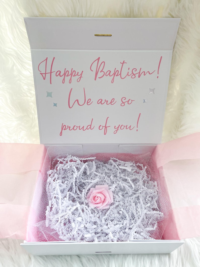 Personalized Gift Box, Custom Empty Box, Gift Box with Name, Pink or White Gift Box for Special Occasion, Bridesmaid Proposal Box image 3